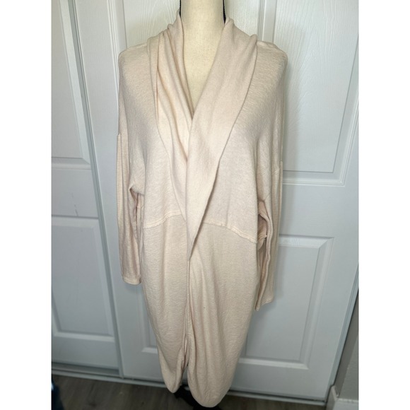 FP Beach Cuddle Up Oversized Open Front Cardigan Sweater Duster Cream Size XS
